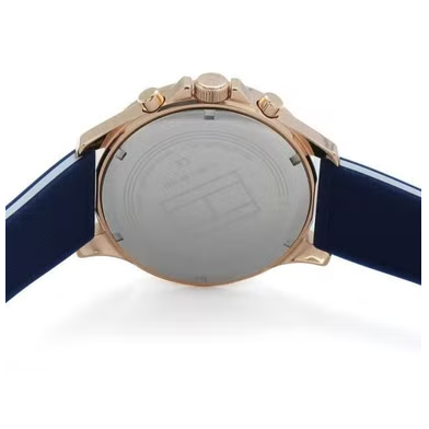 Tommy Hilfiger Bank Multifunction Quartz White Dial Blue Rubber Strap Watch for Men - 1791778 Buy Now By Tommy Hilfiger