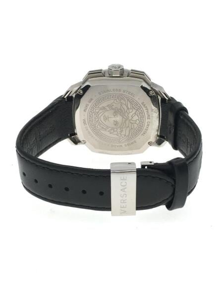 Versace Dylos Analog Black Dial Black Leather Strap Watch for Men - VQC010015 Buy Now By Versace