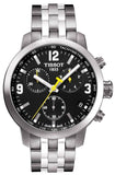 Tissot T Sport PRC200 Chronograph Black Dial Silver Steel Strap Watch for Men - T17.1.586.52 Buy Now By Tissot
