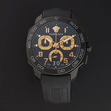 Versace Dylos Chronograph Black Dial Black Rubber Strap Watch for Men - VQC020015 Buy Now By Versace
