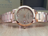 Burberry The City Rose Gold Dial Rose Gold Steel Strap Watch for Women - BU9034 Buy Now By Burberry