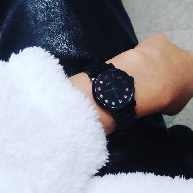 Marc Jacobs Baker Black Dial Black Steel Strap Watch for Women - MBM3425 Buy Now By Marc Jacobs