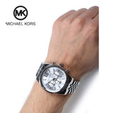 Michael Kors Lexington Silver Dial Silver Steel Strap Watch for Men - MK8405 Buy Now By Michael Kors