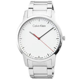 Calvin Klein City Quartz White Dial Silver Steel Strap Watch for Men - K2G2G1Z6 Buy Now By Calvin Klein