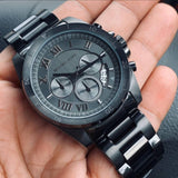 Michael Kors Brecken Chronograph Black Dial Black Steel Strap Watch For Men - MK8482 Buy Now By Michael Kors