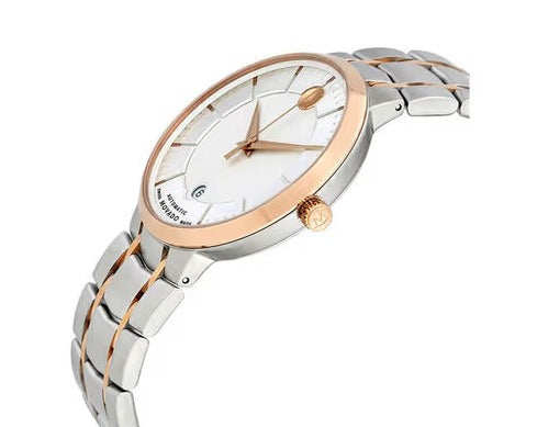 Movado 1881 Automatic Silver Dial Two Tone Steel Strap Watch For Men - 607063 Buy Now By Movado