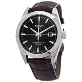 Tissot Gentleman Powermatic 80 Silicium Black Dial Brown Leather Strap Watch For Men - T127.407.16.051.01 Buy Now By Tissot