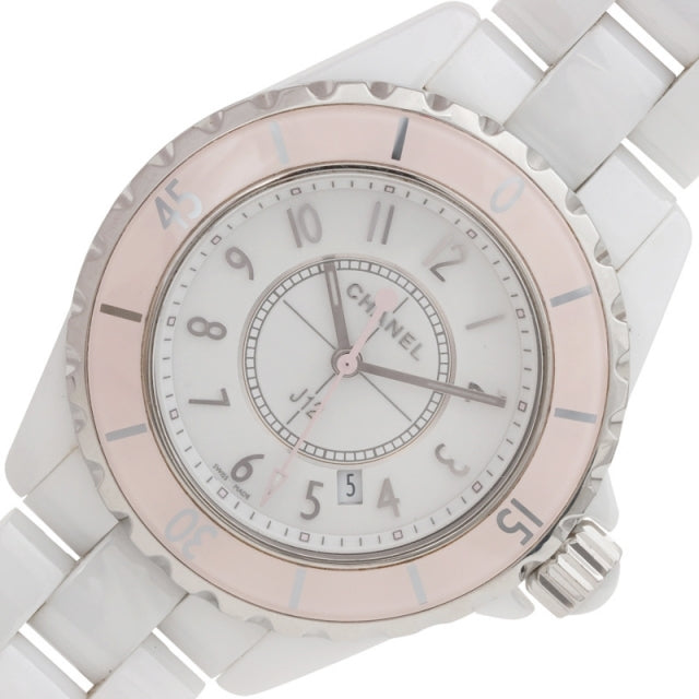 Chanel J12 Quartz Diamonds Ceramic White Dial White Steel Strap Watch for Women - J12 H4466 Buy Now By Chanel