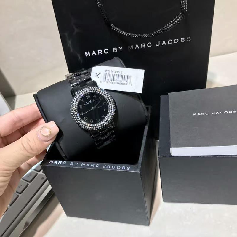 Marc Jacobs Marci Black Dial Black Steel Dial Strap Watch for Women - MBM3193 Buy Now By Marc Jacobs