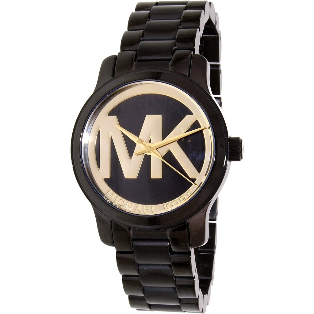 Michael Kors Runway Black Dial Black Steel Strap Watch for Women - MK6057 Buy Now By Michael Kors