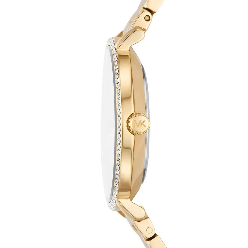 Michael Kors Quartz Mother of Pearl White Dial Gold Steel Strap Watch For Women - MK1065 Buy Now By Michael Kors