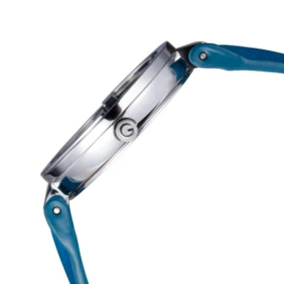 Gucci Interlocking Quartz Blue Dial Blue Leather Strap Watch For Women - YA133315 Buy Now By Gucci