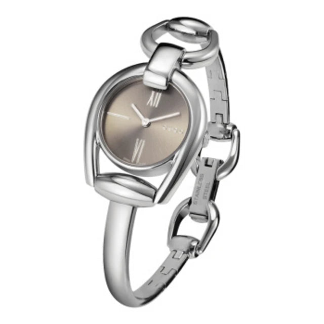 Gucci Horsebit Collection Quartz Brown Dial Silver Steel Strap Watch For Women - YA139501 Buy Now By Gucci