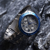 Guess Flagship Multifunction Chronograph Grey Dial Grey Steel Strap Watch for Men - W0601G1 Buy Now By Guess