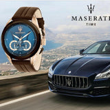 Maserati Traguardo Chronograph Blue Dial Brown Leather Strap Watch For Men - R8871612024 Buy Now By Maserati