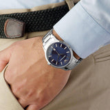 Emporio Armani Renato Blue Dial Silver Steel Strap Watch For Men - AR2477 Buy Now By Emporio Armani