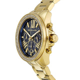 Michael Kors Wren Diamonds Blue Dial Gold Steel Strap Watch for Women - MK6291 Buy Now By Michael Kors