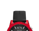 Armani Exchange Outerbanks Chronograph Black Dial Black Silicone Strap Watch For Men - AX1338 Buy Now By Armani Exchange