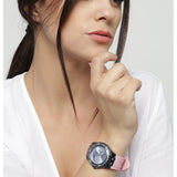 Guess Limelight Blue Dial Pink Rubber Strap Watch For Women - W0775L5 Buy Now By Guess