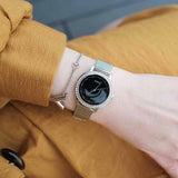 Guess Chelsea Crystals Black Dial Silver Mesh Bracelet Watch For Women - W0647L5 Buy Now By Guess