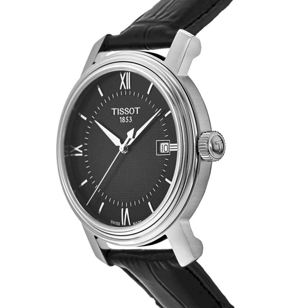 Tissot T Classic Bridgeport Black Dial Black Leather Strap Watch For Men - T097.410.16.058.00 Buy Now By Tissot