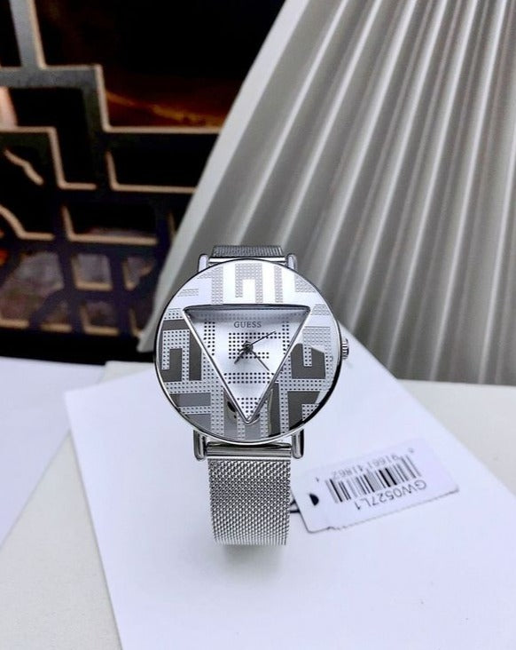 Guess Iconic Quartz Silver Dial Silver Mesh Bracelet Watch For Women - GW0527L1 Buy Now By Guess
