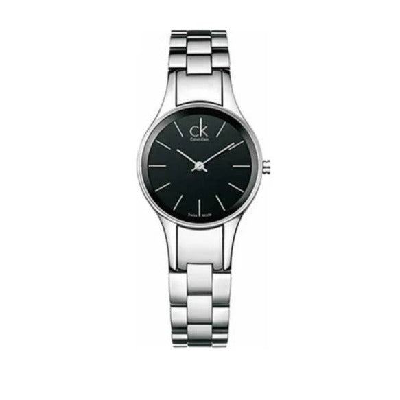 Calvin Klein Simplicity Black Dial Silver Steel Strap Watch for Women - K4323130 Buy Now By Calvin Klein