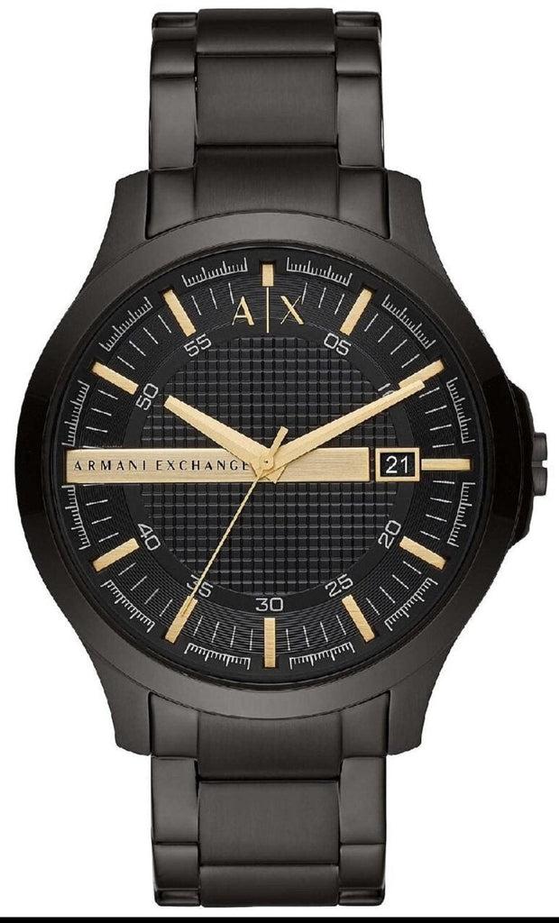 Armani Exchange Hampton Chronograph Black Dial Black Steel Strap Watch For Men - AX2150 Buy Now By Armani Exchange