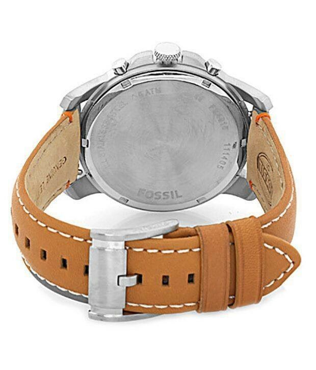 Fossil Grant Chronograph Green Dial Brown Leather Strap Watch for Men - FS4918 Buy Now By Fossil