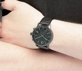 Calvin Klein Post Minimal Chronograph Black Dial Black Leather Strap Watch for Men - K7627401 Buy Now By Calvin Klein