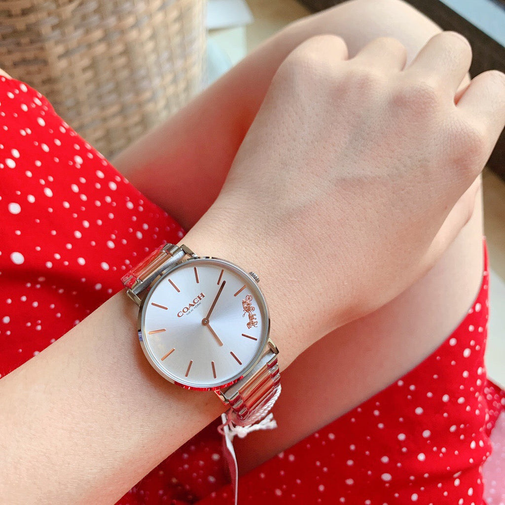 Coach Perry Silver Dial Silver Steel Strap Watch for Women - 14503344 Buy Now By Coach