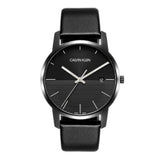 Calvin Klein City Quartz Black Dial Black Leather Strap Watch for Men - K2G2G4C1 Buy Now By Calvin Klein