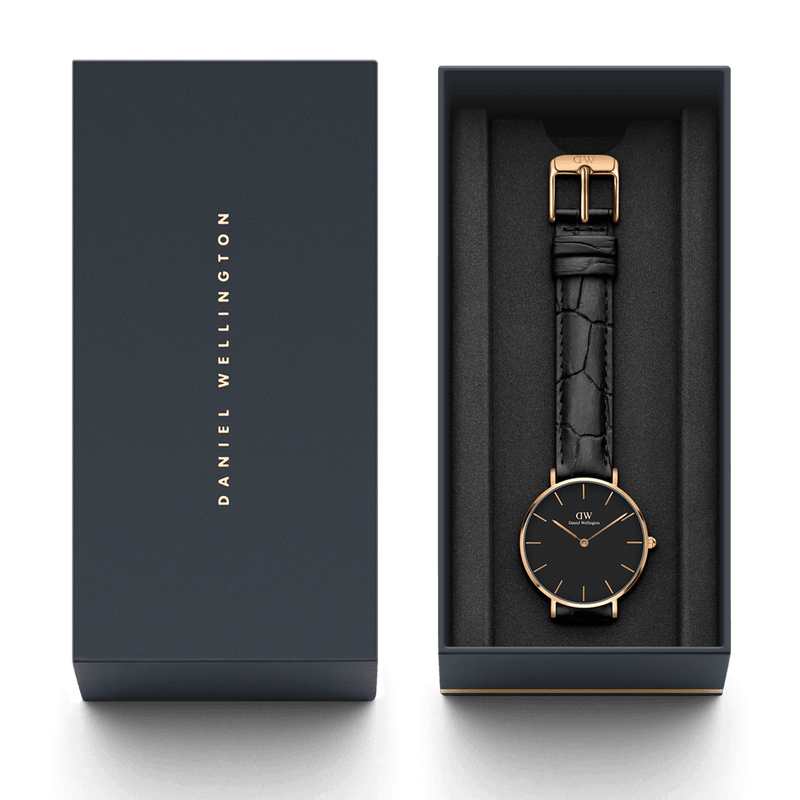 Daniel Wellington Classic Petite Reading Black Dial Black Leather Strap Watch For Women - DW00100223 Buy Now By Daniel Wellington