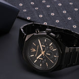 Maserati Stile Chronograph Black Dial Black Steel Strap Watch For Men - R8873642005 Buy Now By Maserati