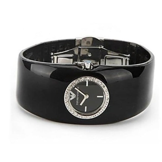 Emporio Armani Casual Analog Black Dial Black Leather Strap Watch For Women - AR0739 Buy Now By Emporio Armani