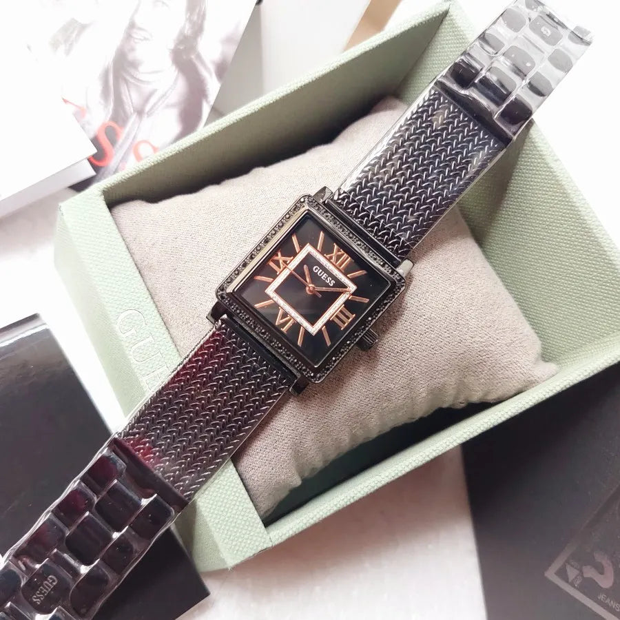 Guess Highline Black Dial Black Mesh Bracelet Watch for Women - W0826L4 Buy Now By Guess