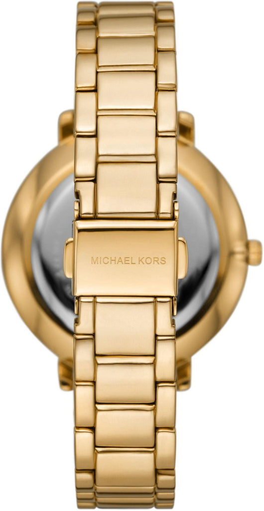 Michael Kors Pyper Three-Hand Black Dial Gold Steel Strap Watch For Women - MK4593 Buy Now By Michael Kors