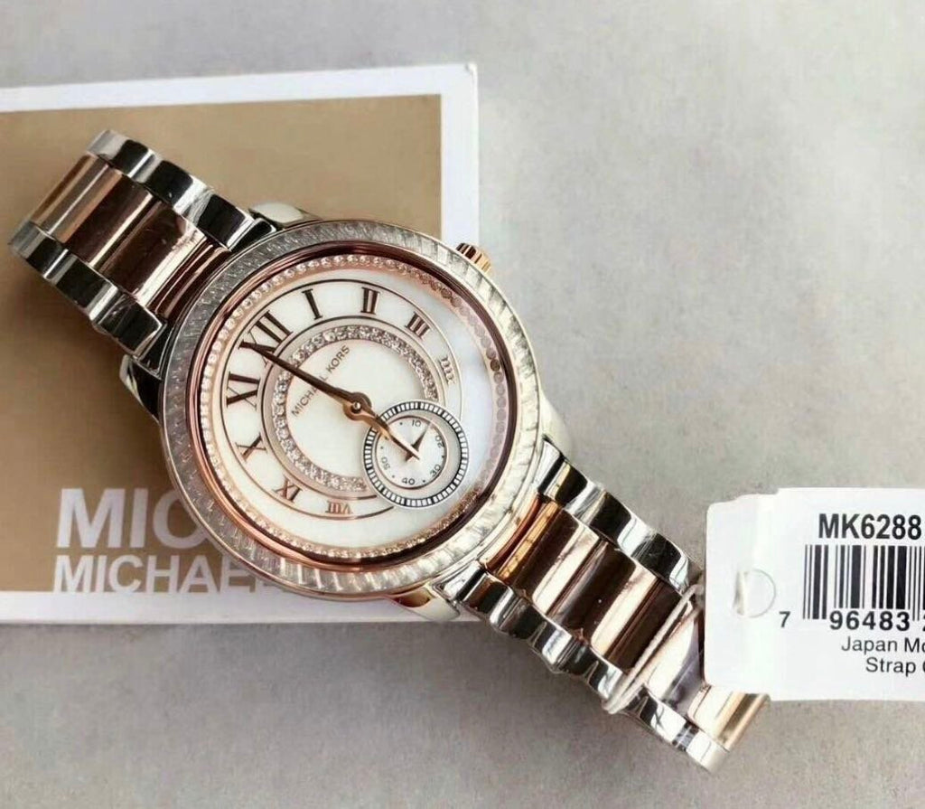 Michael Kors Madelyn Silver Dial Two Tone Steel Strap Watch for Women - MK6288 Buy Now By Michael Kors