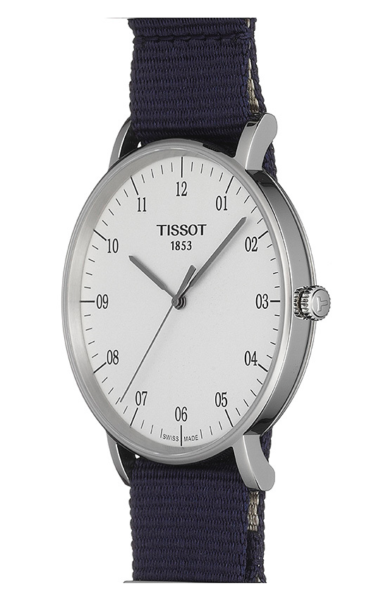 Tissot T Classic Everytime Large White Dial Blue NATO Strap Watch For Men - T109.610.17.037.00 Buy Now By Tissot