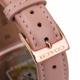Coach Boyfriend Mother of Pearl White Dial Pink Leather Strap Watch for Women - 14503151 Buy Now By Coach