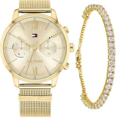 Tommy Hilfiger Blake Quartz Gold Dial Gold Mesh Bracelet Watch for Women - 1782302 Buy Now By Tommy Hilfiger