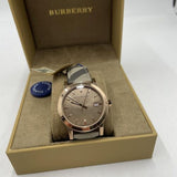 Burberry The City Rose Gold Dial Brown Leather Strap Watch for Women - BU9040 Buy Now By Burberry