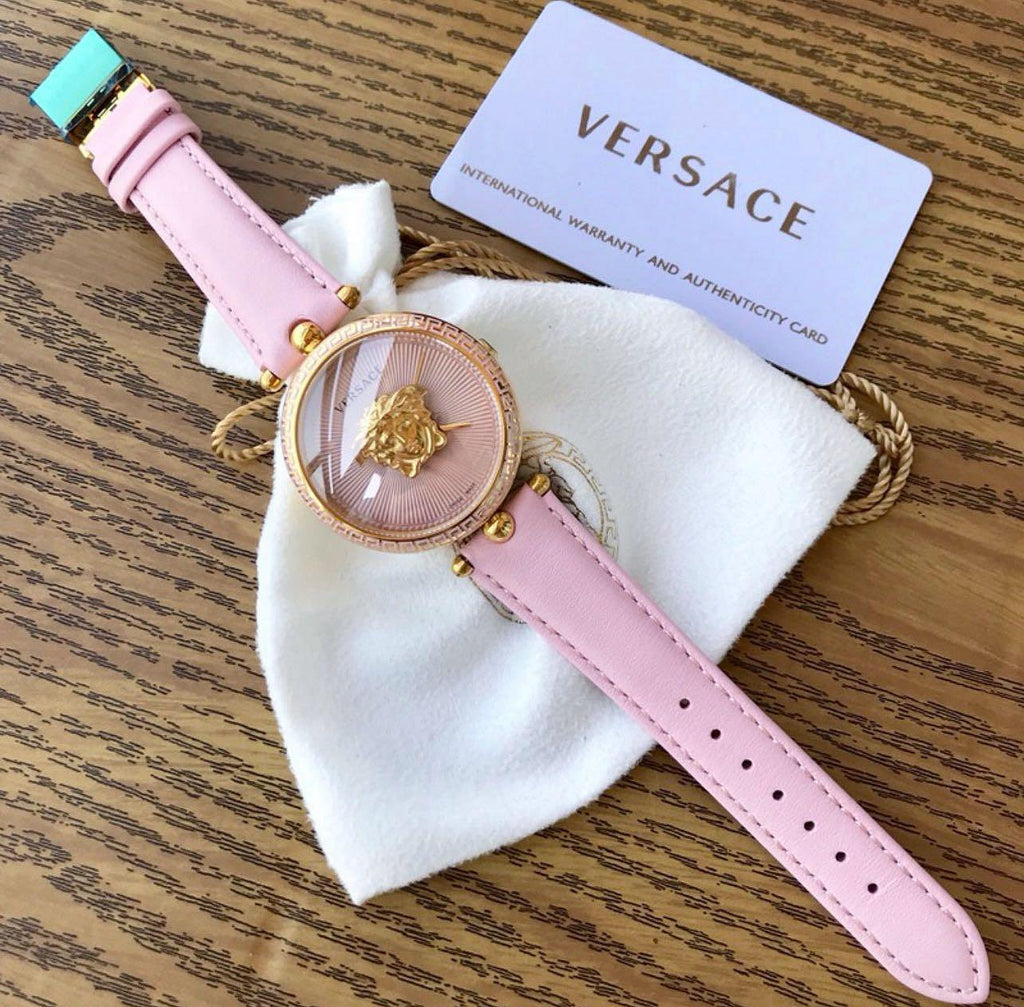 Versace Palazzo Empire Pink Dial Pink Leather Strap Watch for Women - VCO030017 Buy Now By Versace