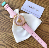 Versace Palazzo Empire Pink Dial Pink Leather Strap Watch for Women - VCO030017 Buy Now By Versace