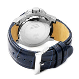 Guess Rigor Multifunction Chronograph Blue Dial Blue Leather Strap Watch For Men - W0040G7 Buy Now By Guess