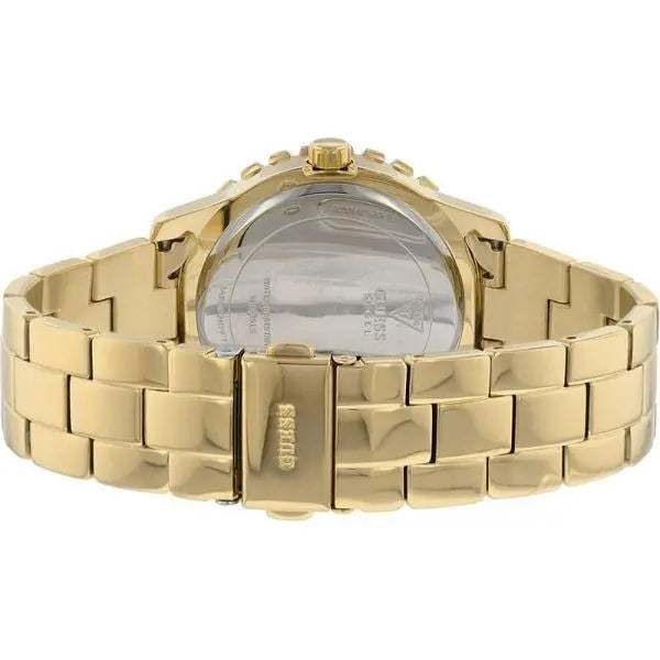 Guess Dazzler Diamonds Silver Dial Gold Steel Strap Watch for Women - W0335L2 Buy Now By Guess