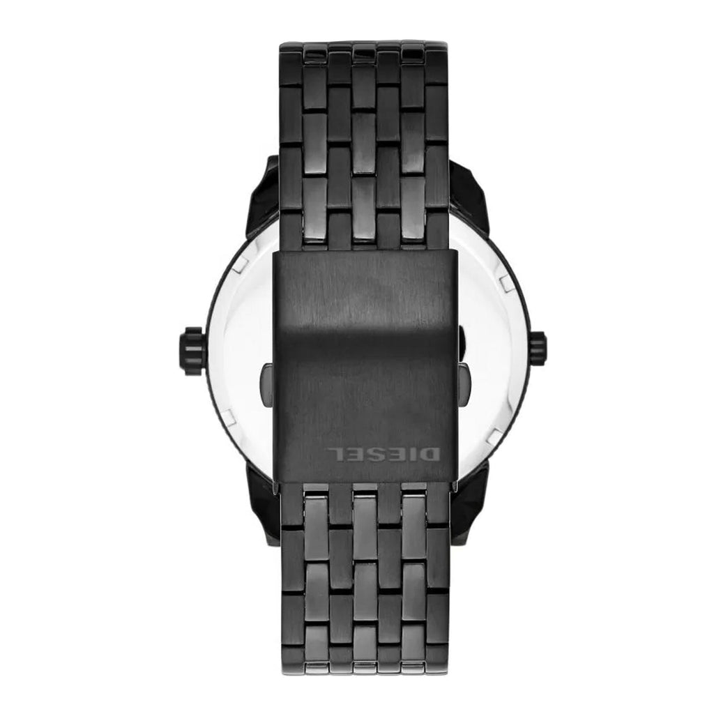 Diesel Mini Daddy Dual Time Black Dial Black Stainless Steel Strap Watch For Men - DZ7316 Buy Now By Diesel
