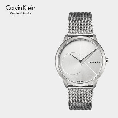 Calvin Klein Minimal Silver Dial Silver Mesh Bracelet Watch for Men - K3M2112Z Buy Now By Calvin Klein