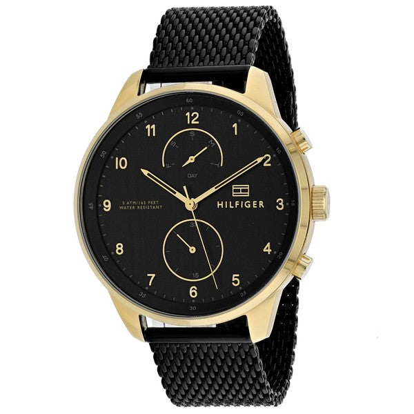 Tommy Hilfiger Chase Quartz Black Dial Black Mesh Bracelet Watch for Men - 1791580 Buy Now By Tommy Hilfiger