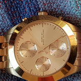 Marc Jacobs Peeker Chronograph Rose Gold Dial Rose Gold Steel Strap Watch for Women - MBM3394 Buy Now By Marc Jacobs